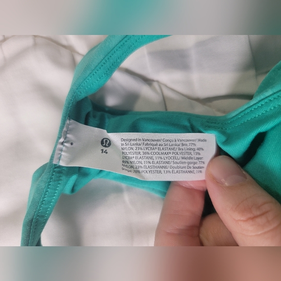 Wunder Train Longline BraMedium Support, C/D Cup Size 14 Blaze Maldives green - Picture 5 of 5